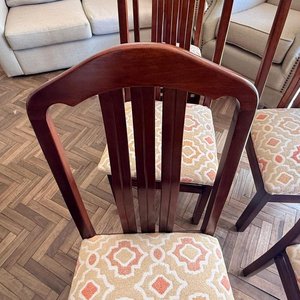 Juego de 8 Sillas Tapizadas de Madera Estilo Clásico - imagen 10