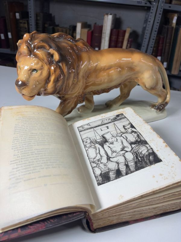 Libro y Figurita de León en Cerámica - imagen 3