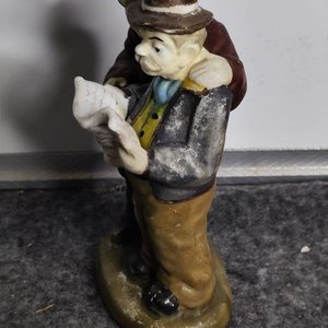 Figura de Porcelana Biscuit: Dos Hombres Leyendo un Periódico - imagen 3