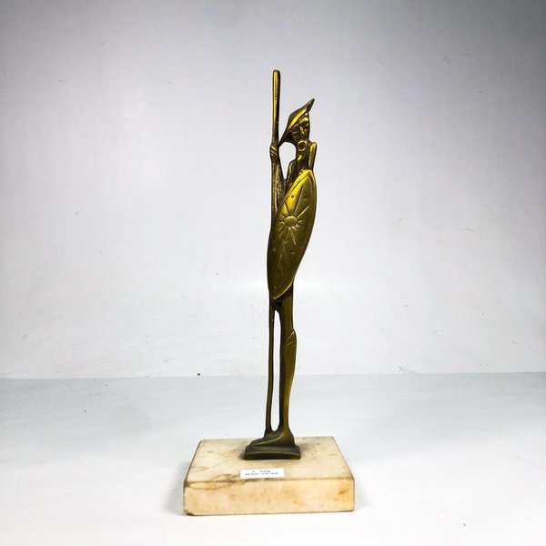 Figura Decorativa en Bronce y Mármol de 30 cm - imagen 1
