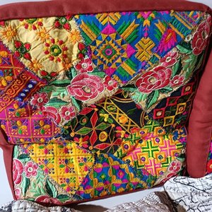 Lote de 4 Almohadones Decorativos Estilo Patchwork - imagen 2