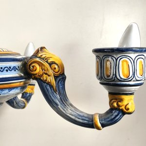 Araña de Porcelana Talavera Pintada a Mano con 4 Luces - imagen 8