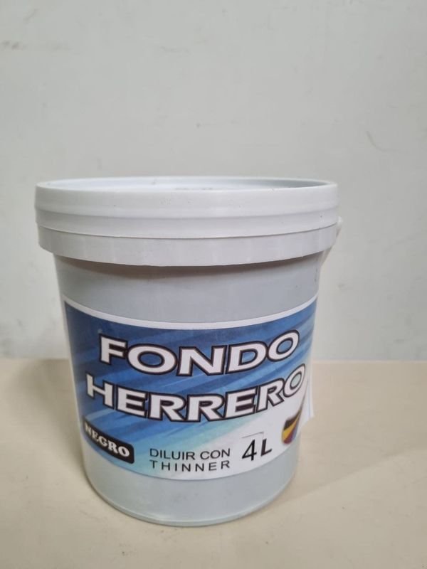 Fondo Herrero Negro 4 Litros para Protección de Metales - imagen 1