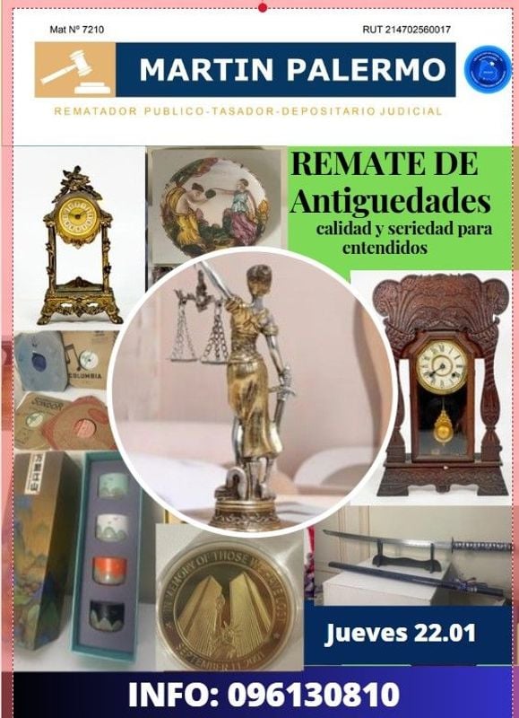 ESPECTACULAR REMATE DE ANTIGUEDADES - COLECCIONABLES Y BAZAR. OPORTUNIDAD PARA BUENOS NEGOCIOS.