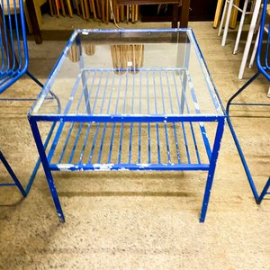 Lote anterior: Mesa Ratona Metálica Azul con Tapa de Vidrio