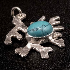 Colgante de Plata 950 con Turquesa - imagen 2