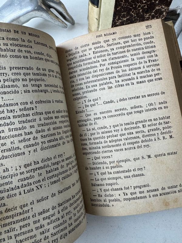 Tres Tomos de Memorias de un Médico por Alejandro Dumas - Librería de la Vda. de Ch. Bouret - Paris y México 1894 - imagen 4