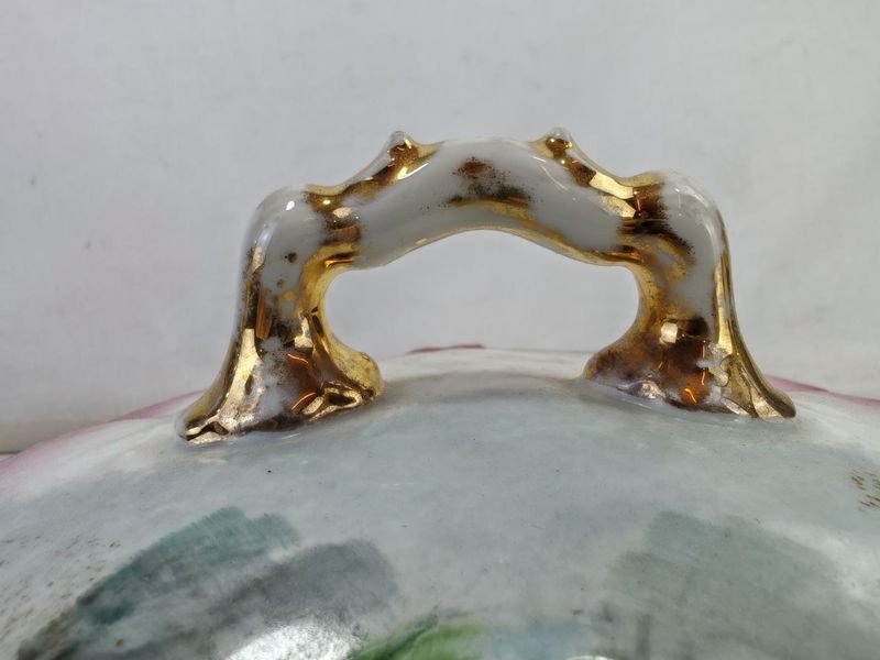 Antigua Palangana Con Tapa Limoges - Vajilla y Cerámica - imagen 6