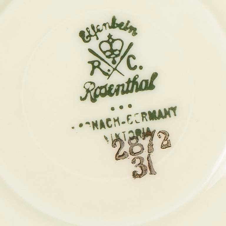 Servicio de café de porcelana alemana Rosenthal decorada flores - imagen 2