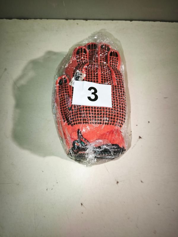 12 Pares de Guantes Antideslizantes Naranja y Negro - imagen 1