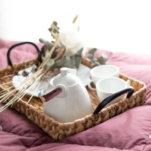 Lote anterior: Bandeja Rectangular de Rattan con Asas y Tetera con Tazas