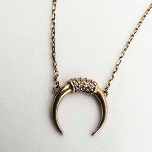 Gargantilla de Plata con Baño de Oro y Colgante de Piedras - imagen 2