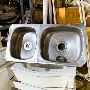 Pileta Doble de Acero Inoxidable para Cocina - imagen 2
