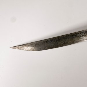 Facon Antiguo con Cabo de Platería Criolla y Vaina de Cuero - imagen 4