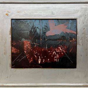 Obra "Barca" de Vicente Martín - Esmalte sobre Fibra 36x46 cm - imagen 2
