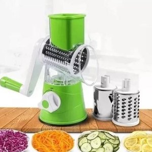 Rallador de Verduras Manual Verde y Blanco con Tambores de Acero Inoxidable - imagen 1