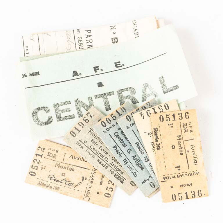 Antiguos Boletos de Tren AFE Central - Colección de Pasajes