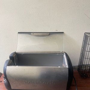 Parrilla Eléctrica Rotisserie de Acero Inoxidable con Tapa de Vidrio - imagen 2