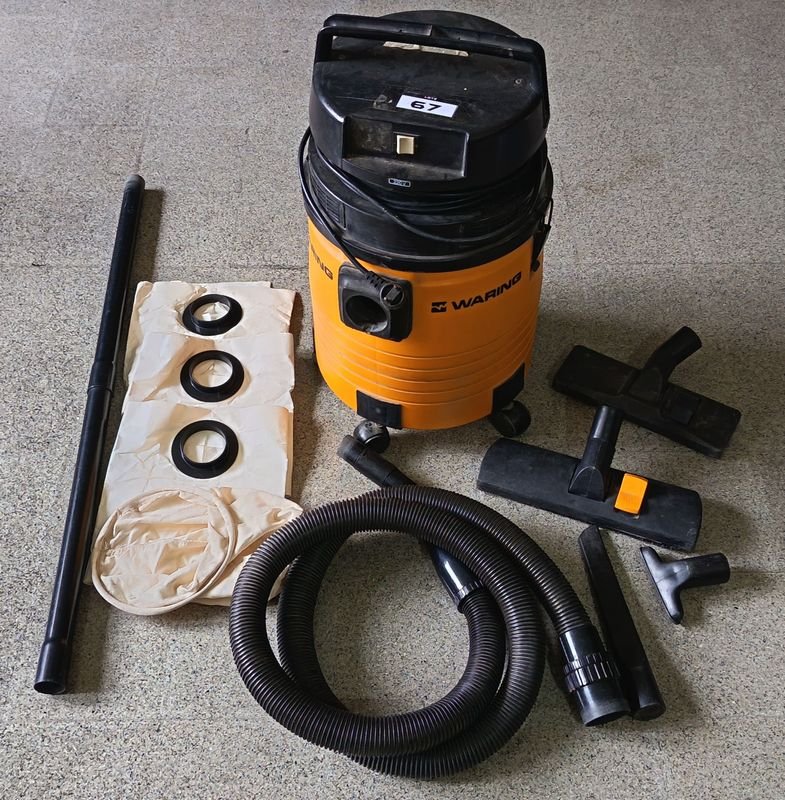 Aspiradora Industrial Waring Tambor Naranja con Manguera y Accesorios
