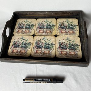 Bandeja Decorativa con Azulejos de Hierbas - imagen 3