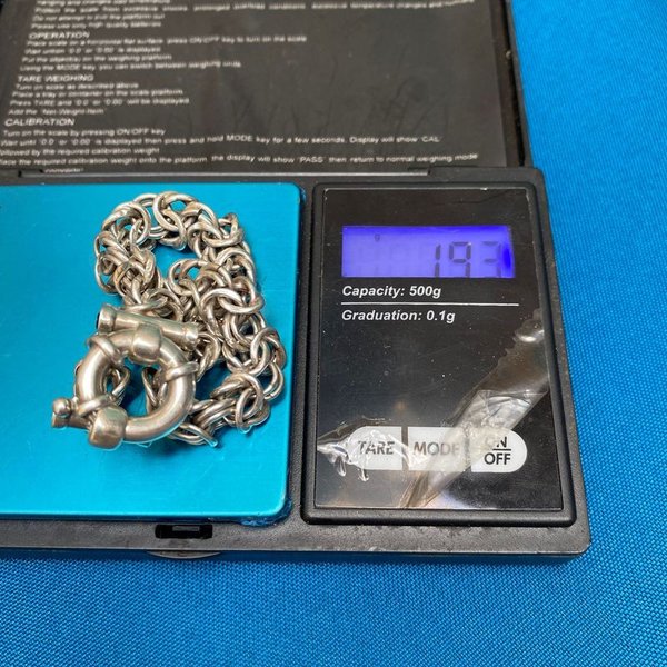 Antigua pulsera de plata con diseño entrelazado - imagen 5