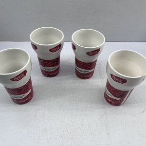 4 Vasos de Cerámica Coca-Cola Publicidad - imagen 2