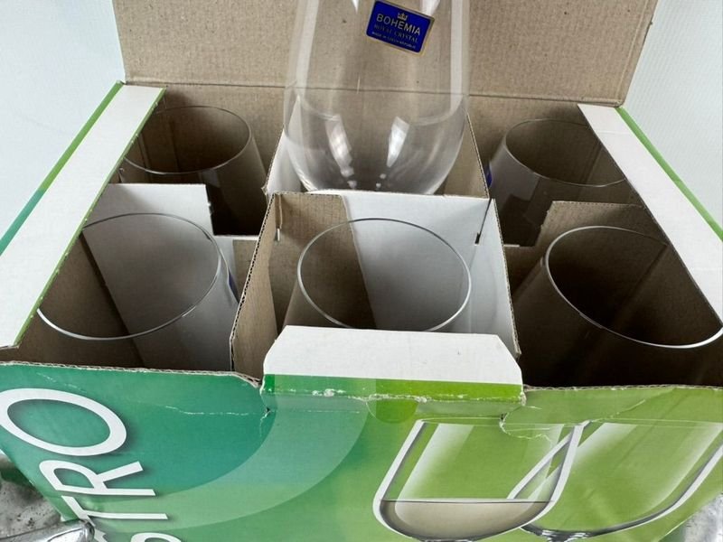 6 Copas de Vino Blanco en Cristal Bohemia - imagen 3