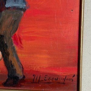 Pintura "Tango" al Óleo sobre Fibra por Martha Escondeur - 40x30cm - imagen 4