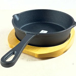 Sartén de Hierro Fundido con Base de Madera - 14 cm - imagen 3