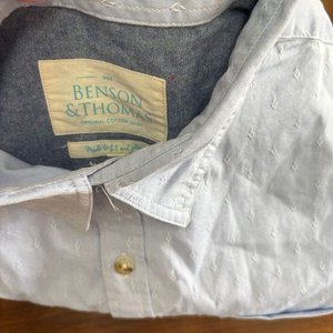 Camisa Benson & Thomas Celeste Talle S Nueva - imagen 5