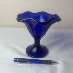 Copa de Vidrio Azul Cobalto - Adorno o Dulcera - imagen 6