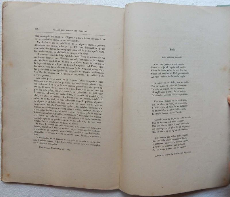 Revista Anales Del Ateneo Del Uruguay. Año II - Tomo III - Diciembre, 5 de 1882 - Número 16. - imagen 8