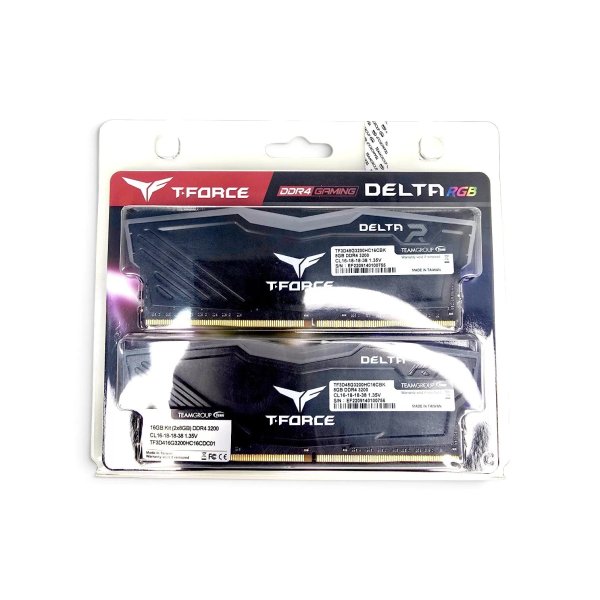Kit Memoria RAM T-Force Delta RGB DDR4 16GB (2x8GB) 3200MHz CL16 - imagen 1