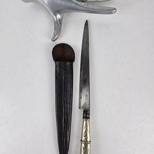 Cuchillo Criollo Solingen con Mango de Platería Criolla y Vaina - imagen 1