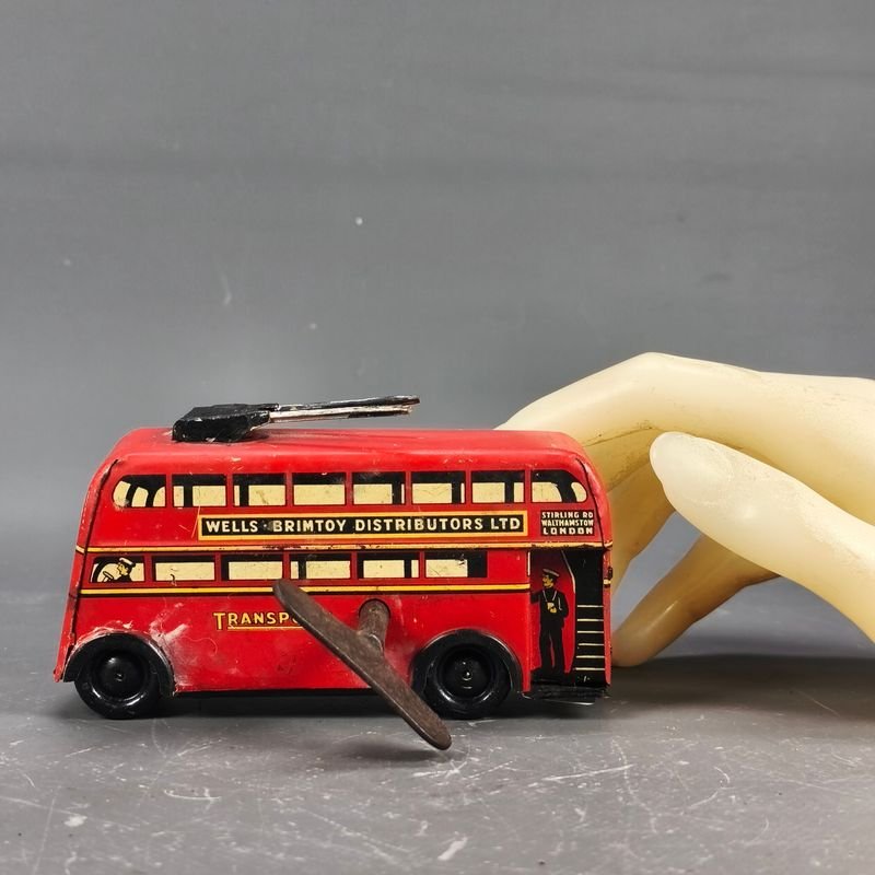 Tren de Trolebús Double Decker Vintage de Wells Brimtoy Londres - imagen 2