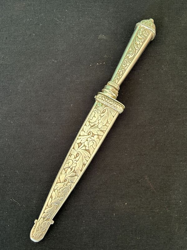 Cuchillo Antonio Franchi calle ituzaingo 136: Pieza escasa de plateria centenaria en plata alta - imagen 8