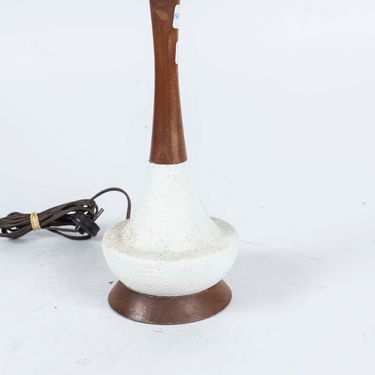 Lámpara de sobremesa en madera y yeso - imagen 2