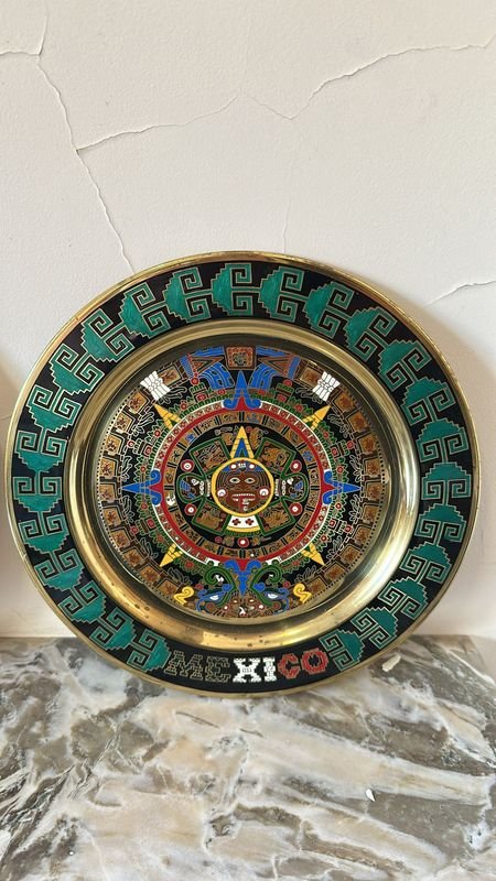 Calendarios aztecas metalicos de colgar motivos mexicanos - imagen 2