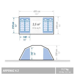 Carpa Quechua Arpenaz 4.2 para 4 personas - imagen 4