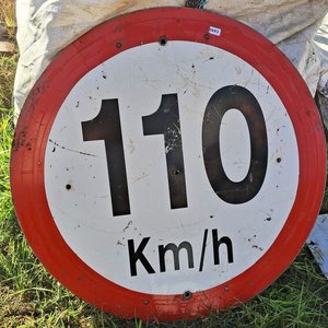 Cartel de señalización de 110 km/h, diametro 75 cm - imagen 1