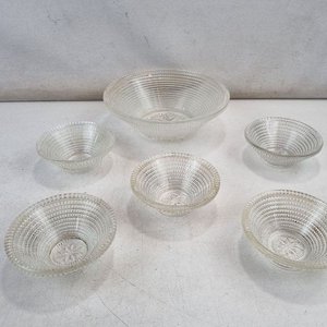 Set de 6 Bowls de Vidrio Labrado con Base Estrella - imagen 2