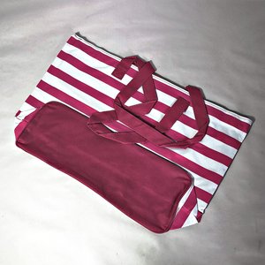 Lote anterior: Lote de 12 Bolsos de Playa Rayados Rosa y Blanco