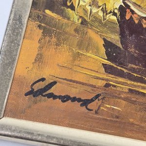 Lote de 6 Cuadros Decorativos: Arte Oriental y Paisajes Marinos con Marcos Dorados - imagen 7