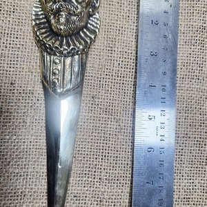 Abrecartas Antiguo Bronce Macizo Busto Miguel de Cervantes Saavedra - imagen 5