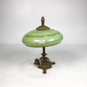 Lote anterior: Lámpara de Mesa Antigua en Bronce con Tulipa Verde y Detalles Dorados