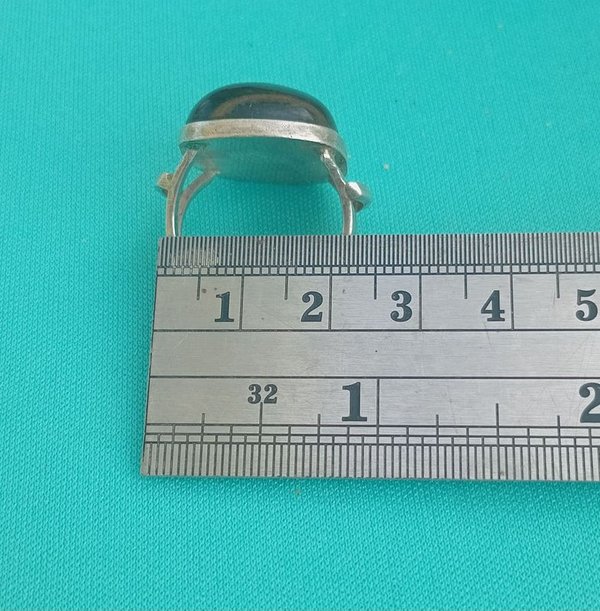Anillo de diseño en plata con piedra marrón - imagen 8