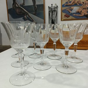 Copas de Cristal Tallado Estilo Cáliz Acampanado - Set de 6 - imagen 3