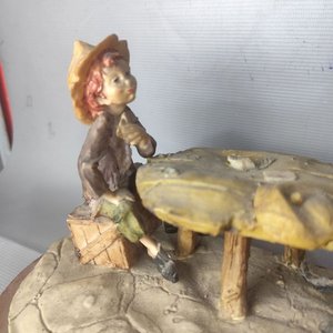 Escultura Giuseppe Armani "Niños Jugando" Estilo Capodimonte Italia - imagen 2