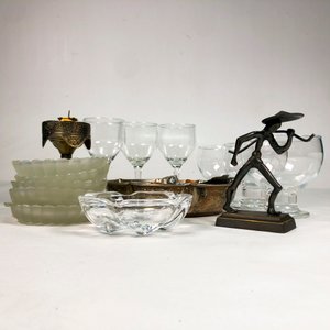 Lote de Cristalería, Metal y Adornos Vintage - imagen 3