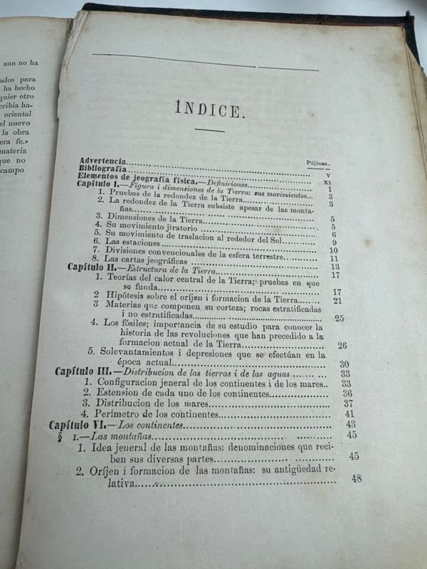 Libro de Geografía Física de Diego Barros Arana - Santiago de Chile 1881 - imagen 6